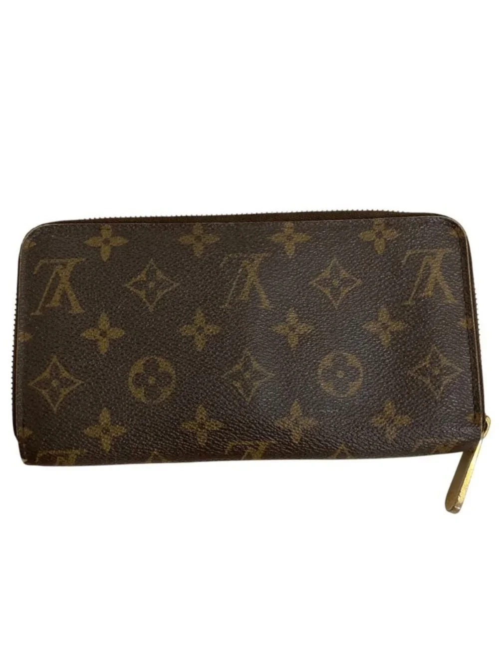 Louis Vuitton Monogram Zippy Wallet Zip Around Brown